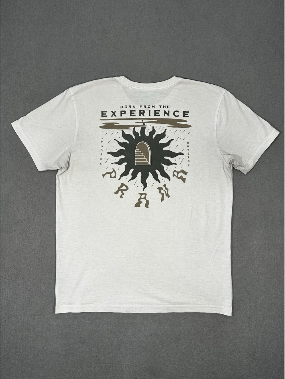 prAna Born From The Experience Graphic T Shirt Cream Short Sleeve Men’s M